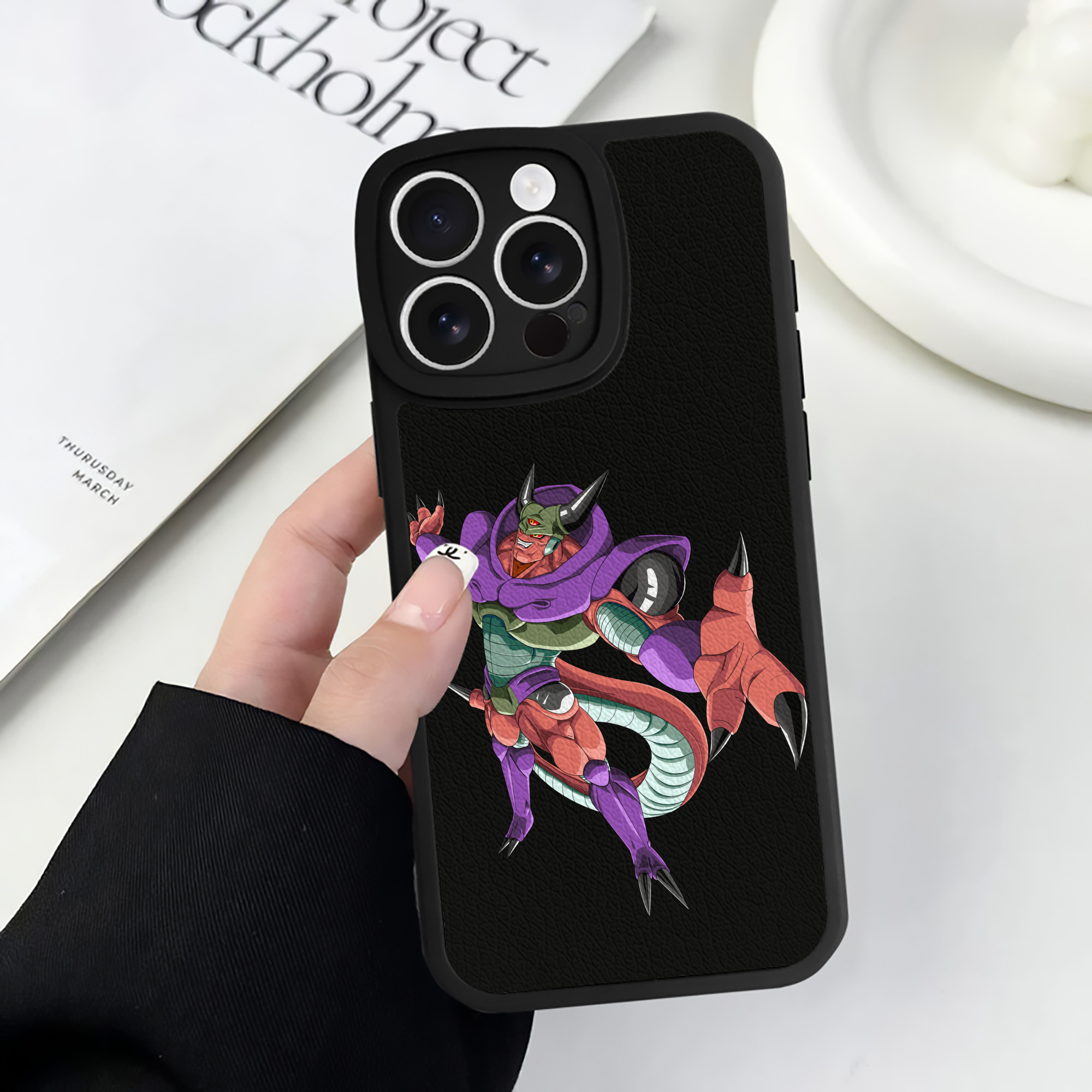 （画像用） ドラゴンボール ジャネンバ DRAGON BALL Janemba 【iPhone 16シリーズ対応】シリコンスマホケース（レザー調） 材質：シリコン